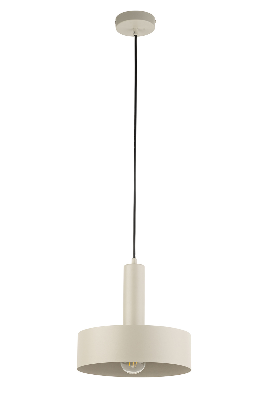 Lampa wisząca VITRUM koło szary beż