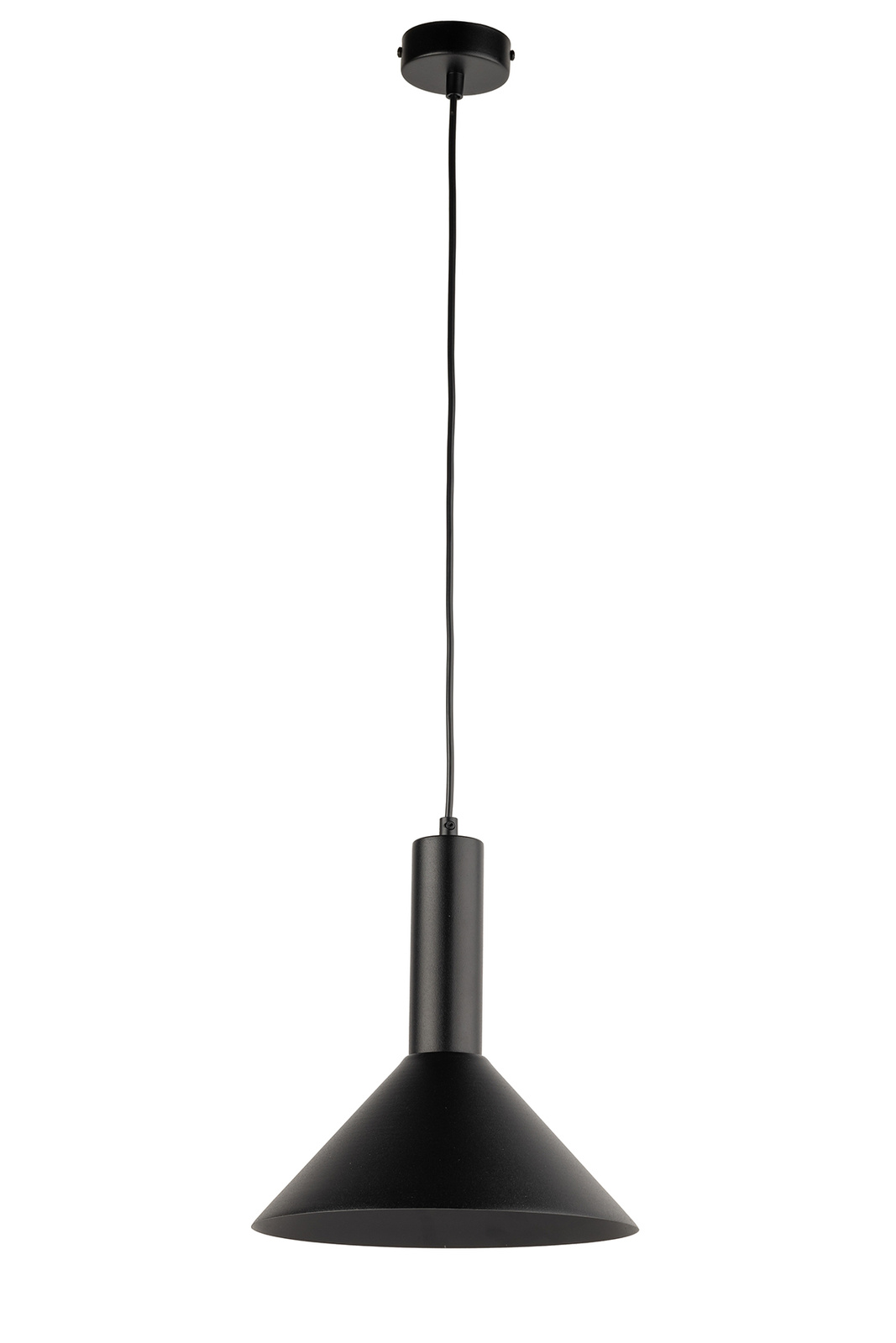 Lampa wisząca VITRUM stożek czarna