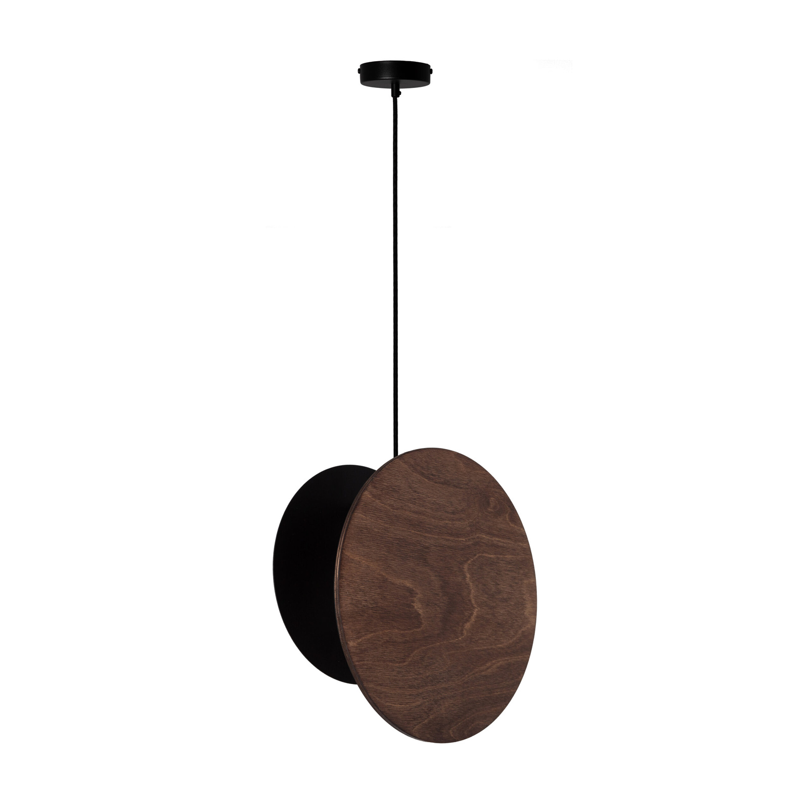 Lampa wisząca TOLA 1 czarno-brązowa efekt drewna Lampa wisząca TOLA 1 czarno-brązowa efekt drewna