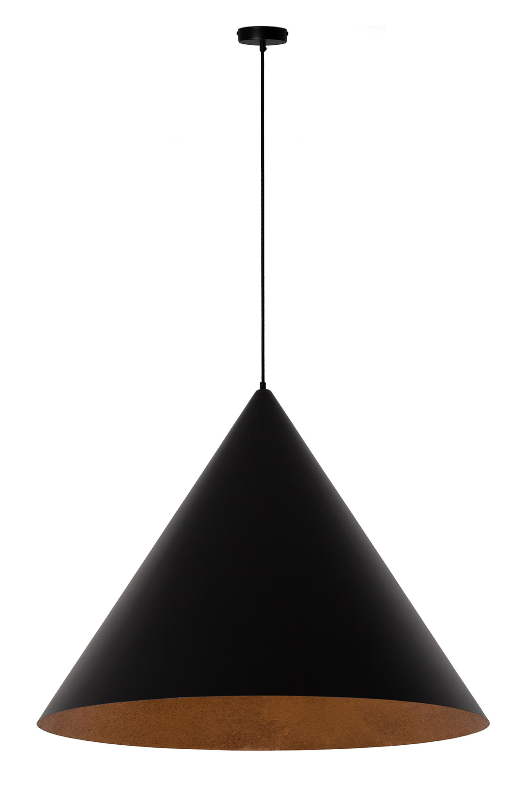 Lampa wisząca VESUVIO L czarno-miedziana