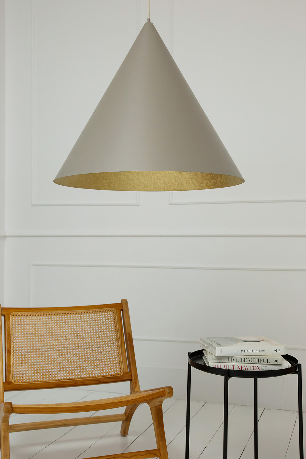 Lampa wisząca VESUVIO L taupe złota
