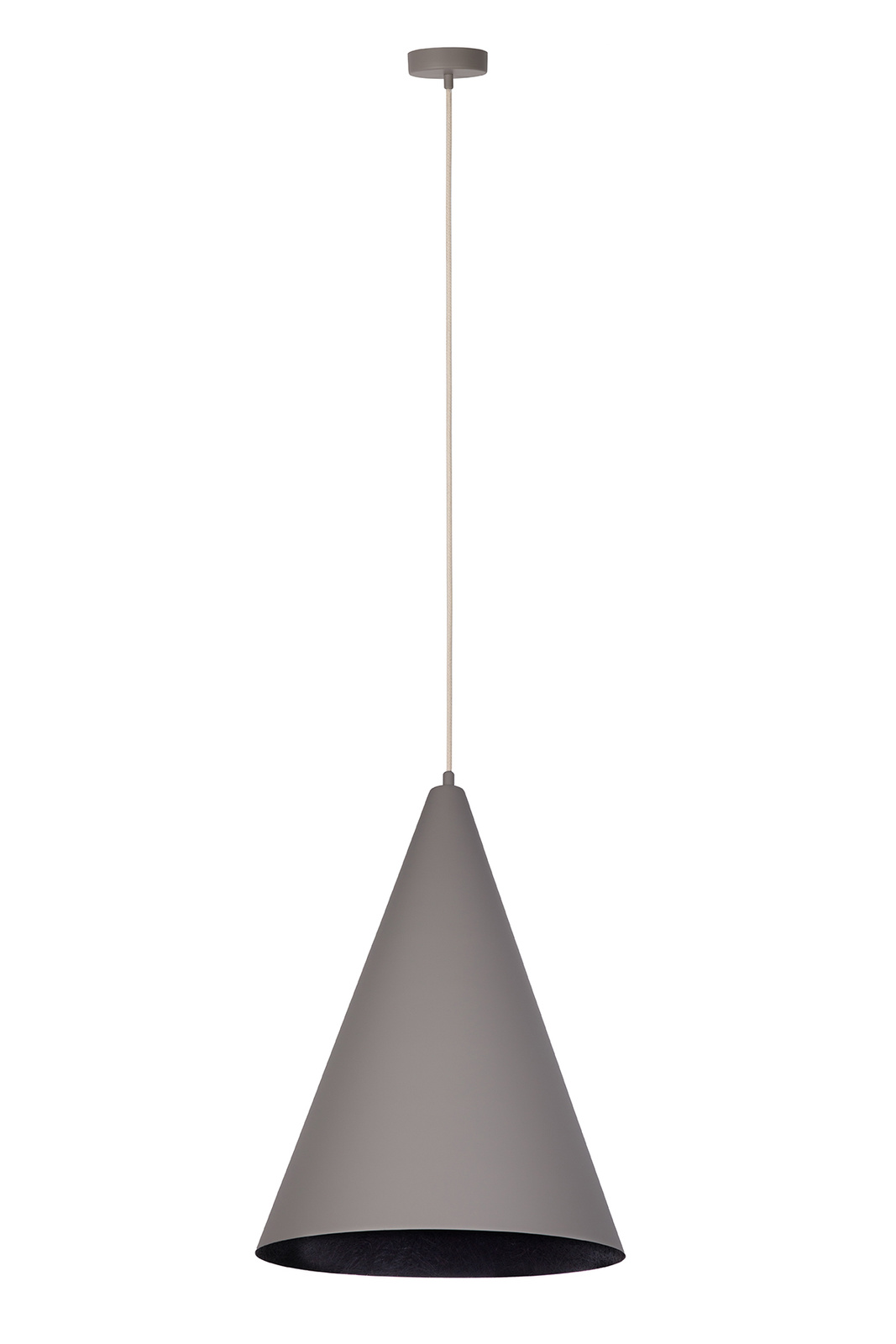 Lampa wisząca VESUVIO S taupe czarna