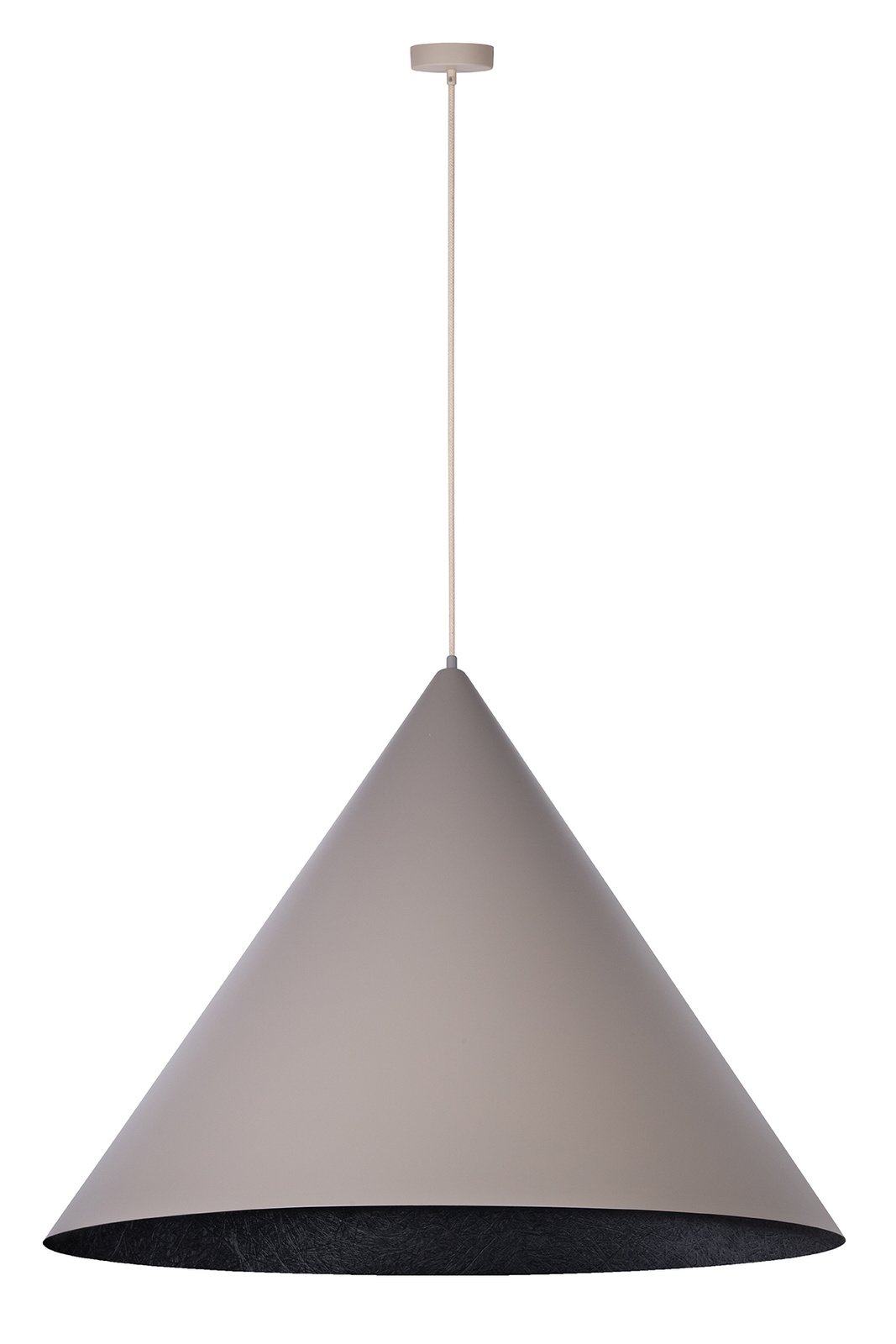Lampa wisząca VESUVIO L taupe czarna