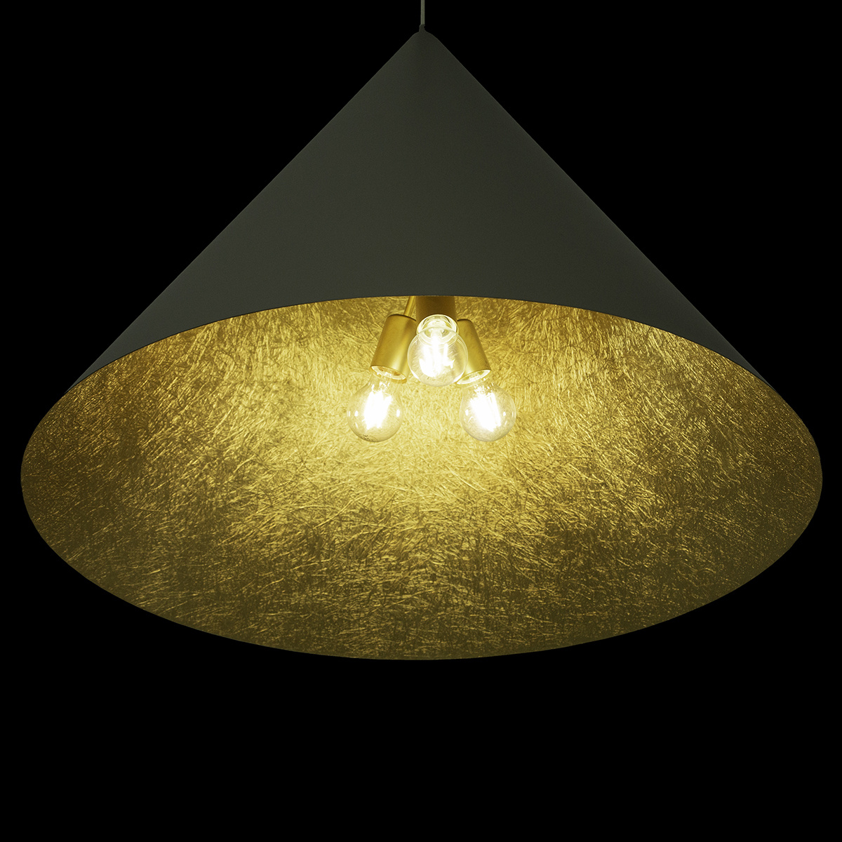 Lampa wisząca VESUVIO M beżowo-czarna