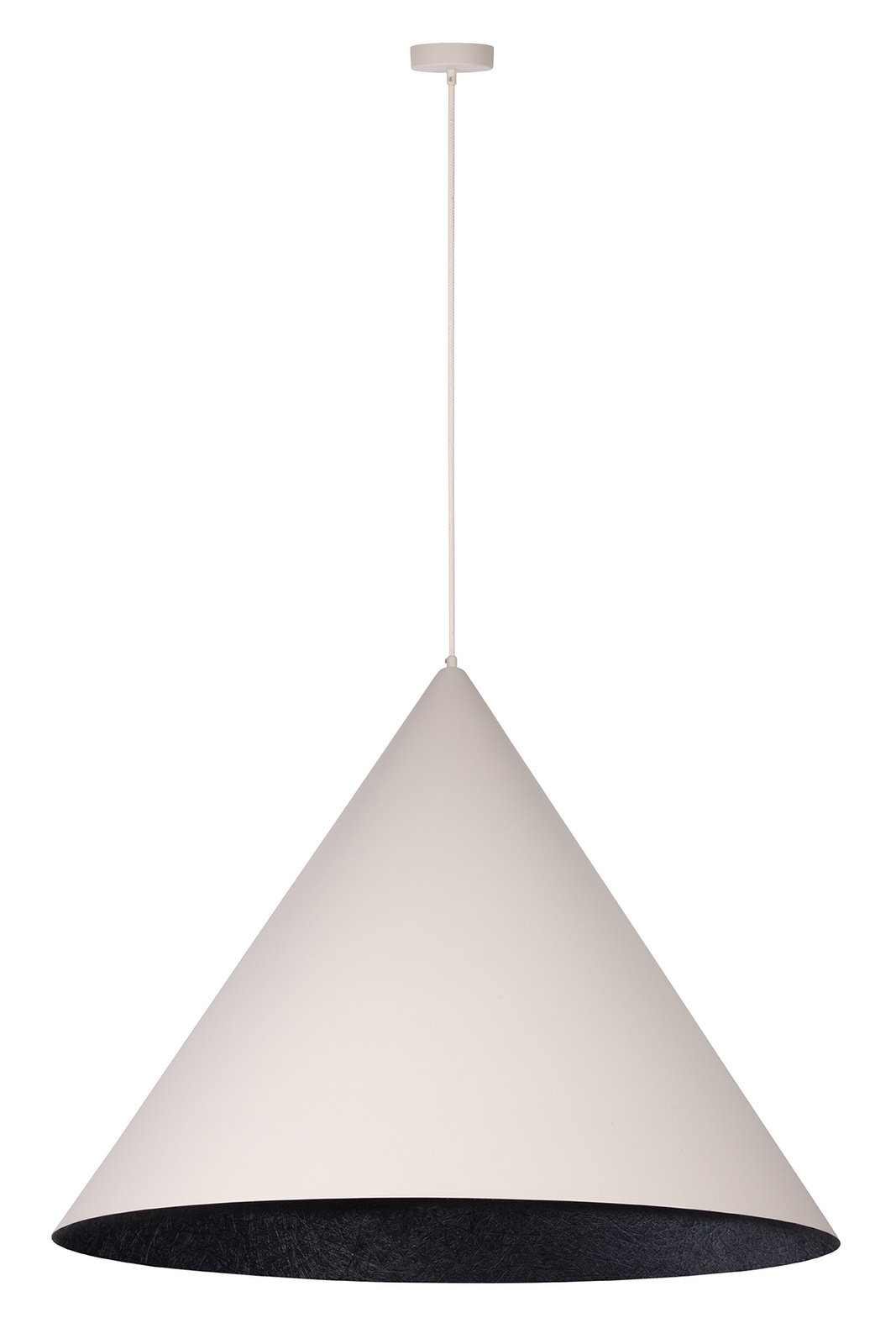 Lampa wisząca VESUVIO L beżowo-czarna