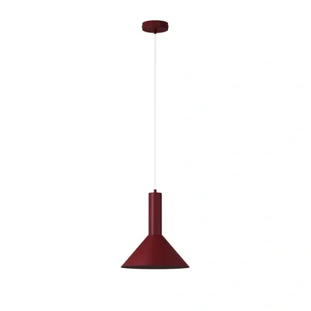 Lampa wisząca VITRUM stożek bordowy