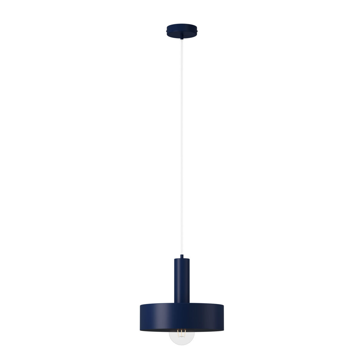 Lampa wisząca VITRUM koło granatowy