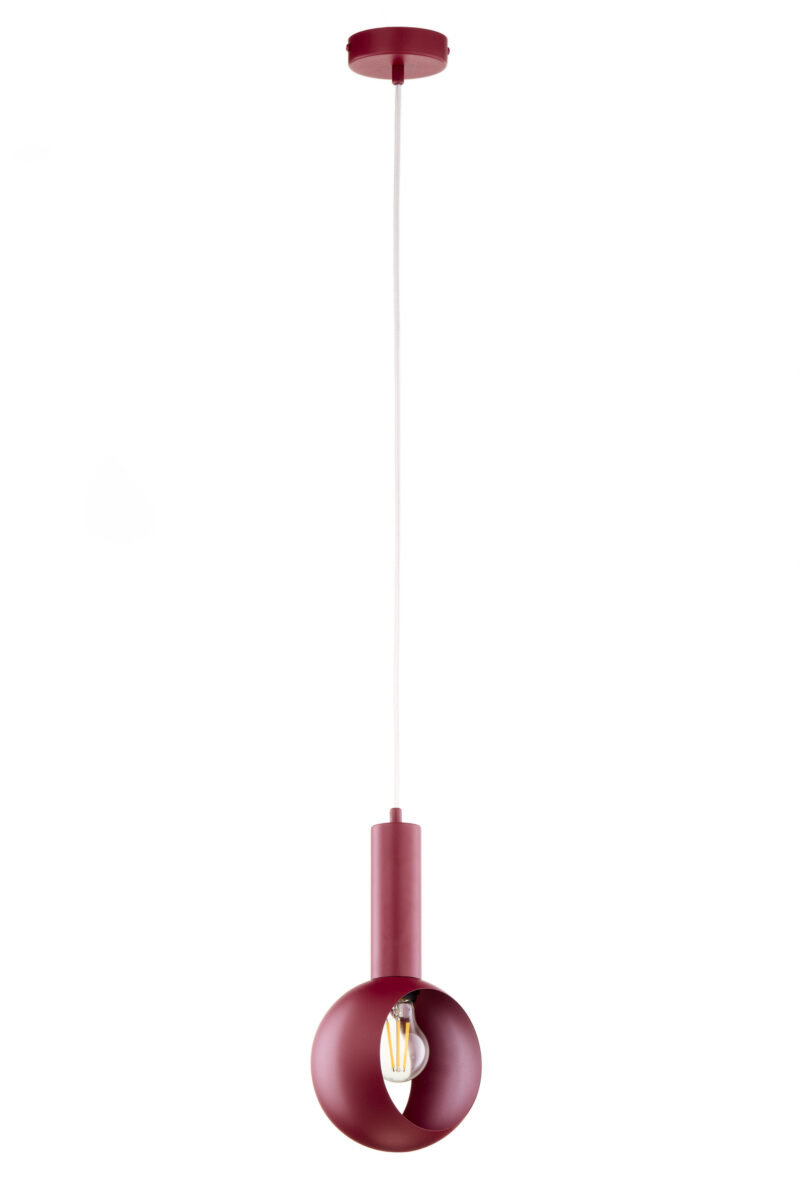 Lampa wisząca VITRUM oczko bordowy