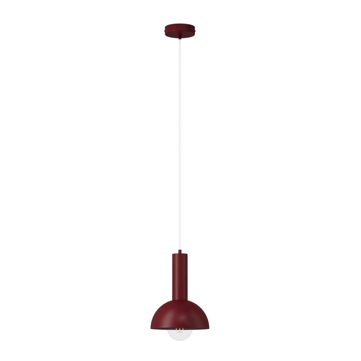 Lampa wisząca VITRUM kopuła S bordowy