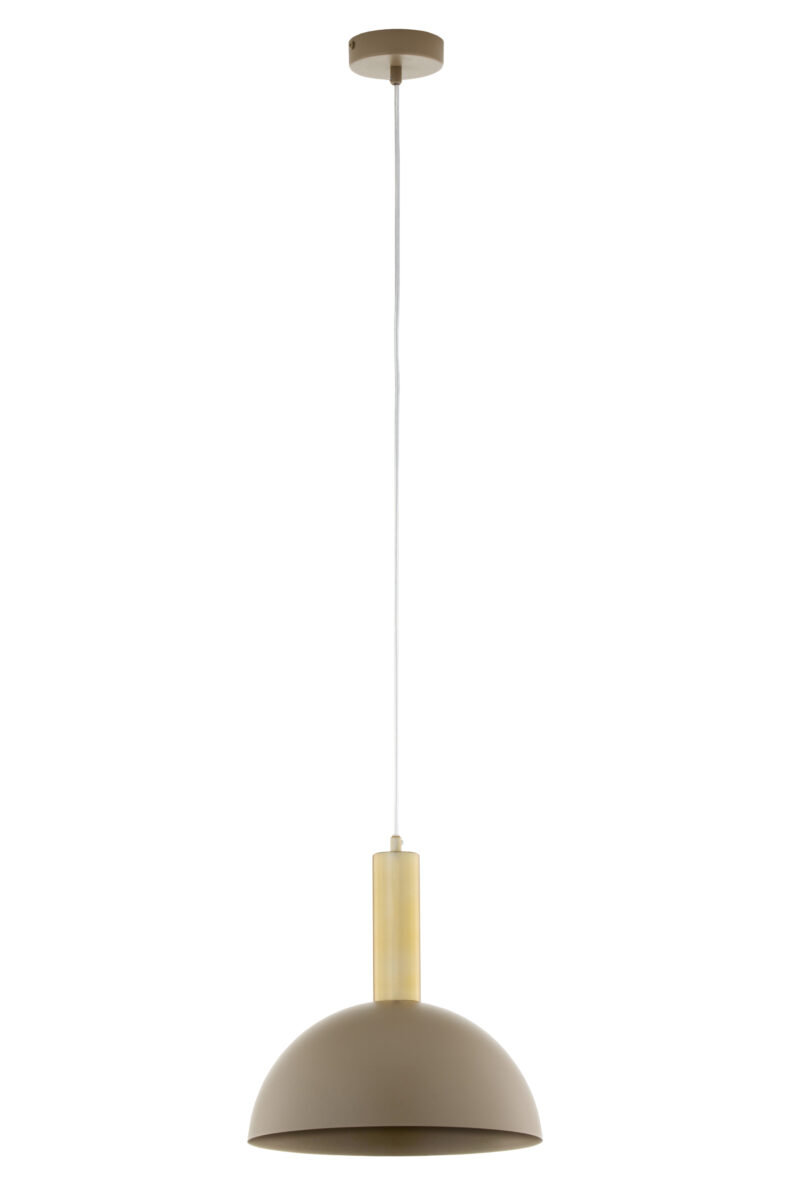 Lampa wisząca VITRUM GOLD M kopuła złoty szczotkowany ciepły beż