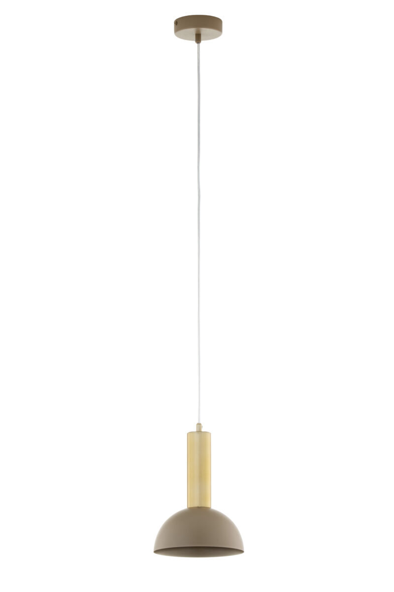 Lampa wisząca VITRUM GOLD S kopuła złoty szczotkowany ciepły beż
