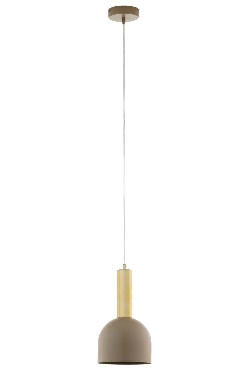 Lampa wisząca VITRUM GOLD dzwonek złoty szczotkowany ciepły beż