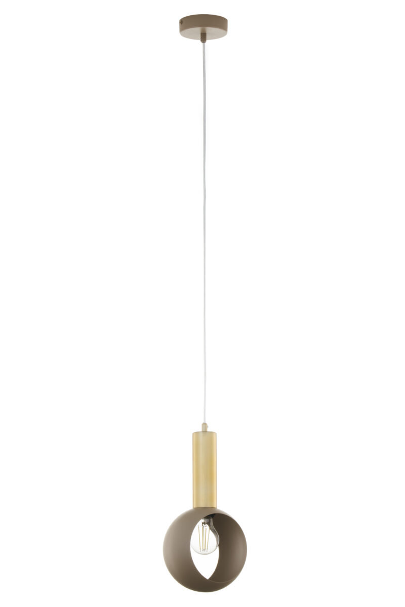 Lampa wisząca VITRUM GOLD oczko złoty szczotkowany ciepły beż