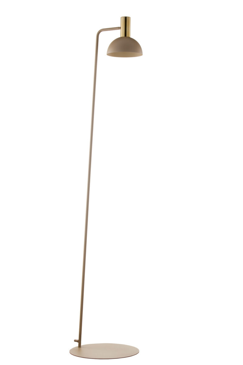 Lampa podłogowa VITRUM GOLD S kopuła złoty szczotkowany ciepły beż