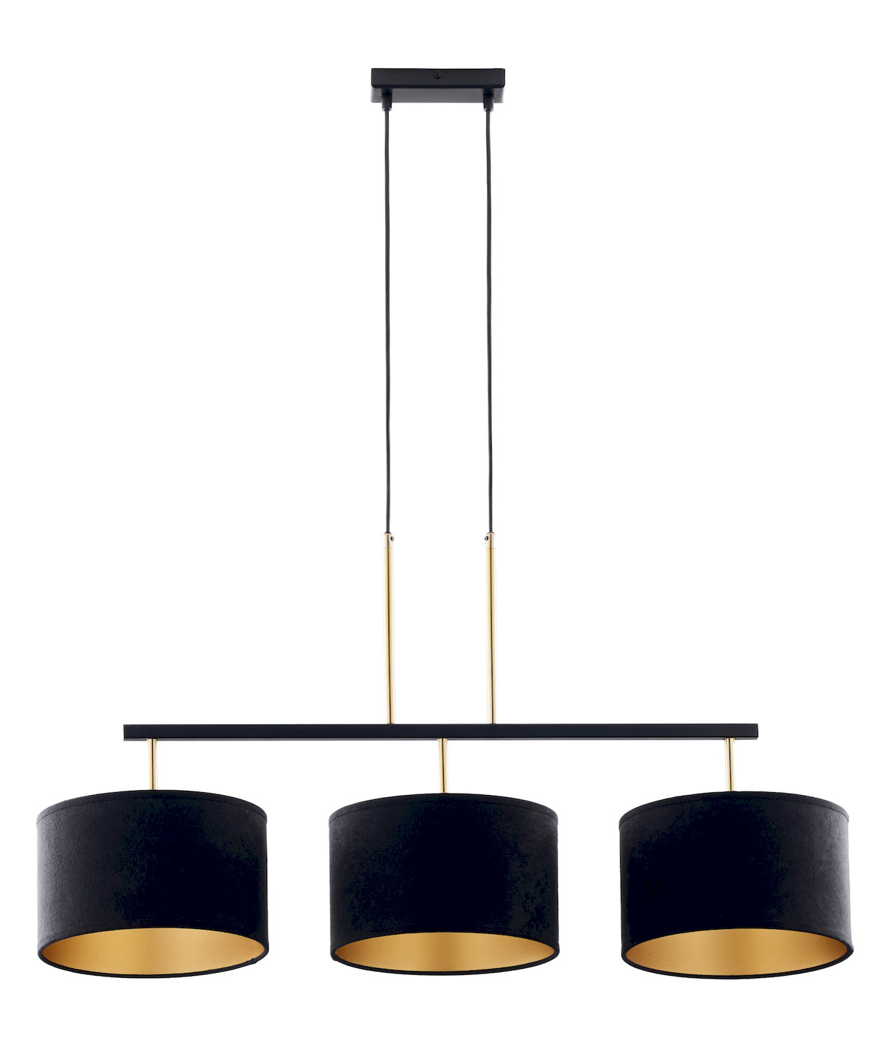Lampa wisząca MARII 3 czarny złoty