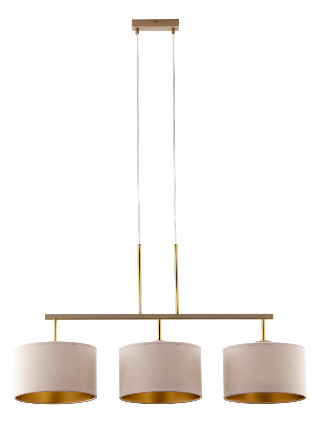 Lampa wisząca MARII 3 beżowy złoty
