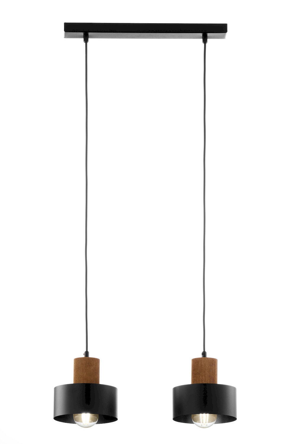 Lampa wiszącą RIF WOOD 2 czarny jasny brązowy drewno Lampa wiszącą RIF WOOD 2 czarny jasny brązowy drewno