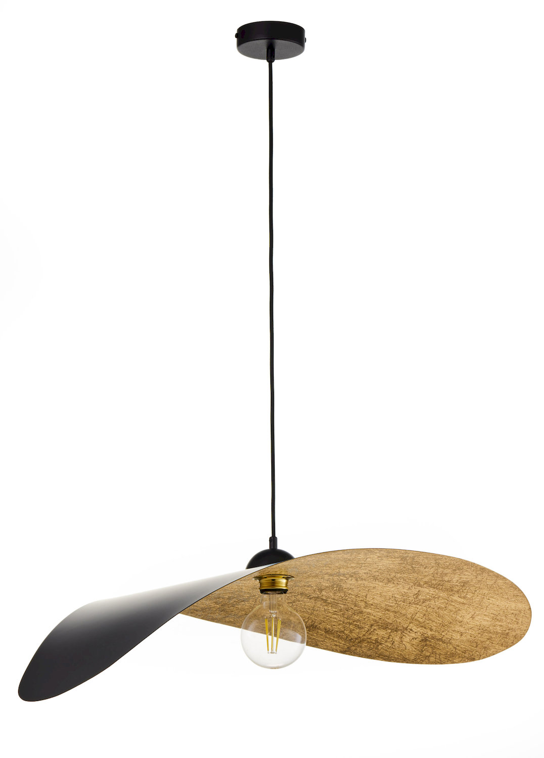 Lampa wisząca LEAF czarny złoty