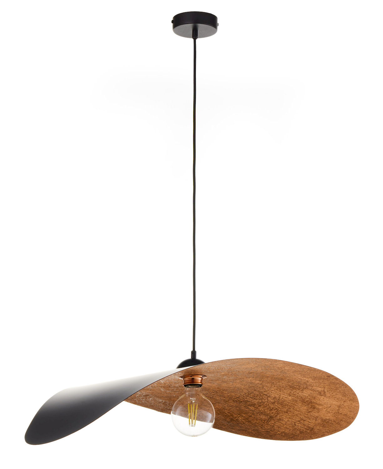 Lampa wisząca LEAF czarny miedziany