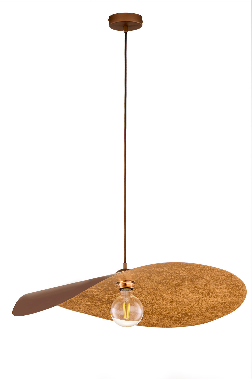 Lampa wisząca LEAF brązowy miedziany