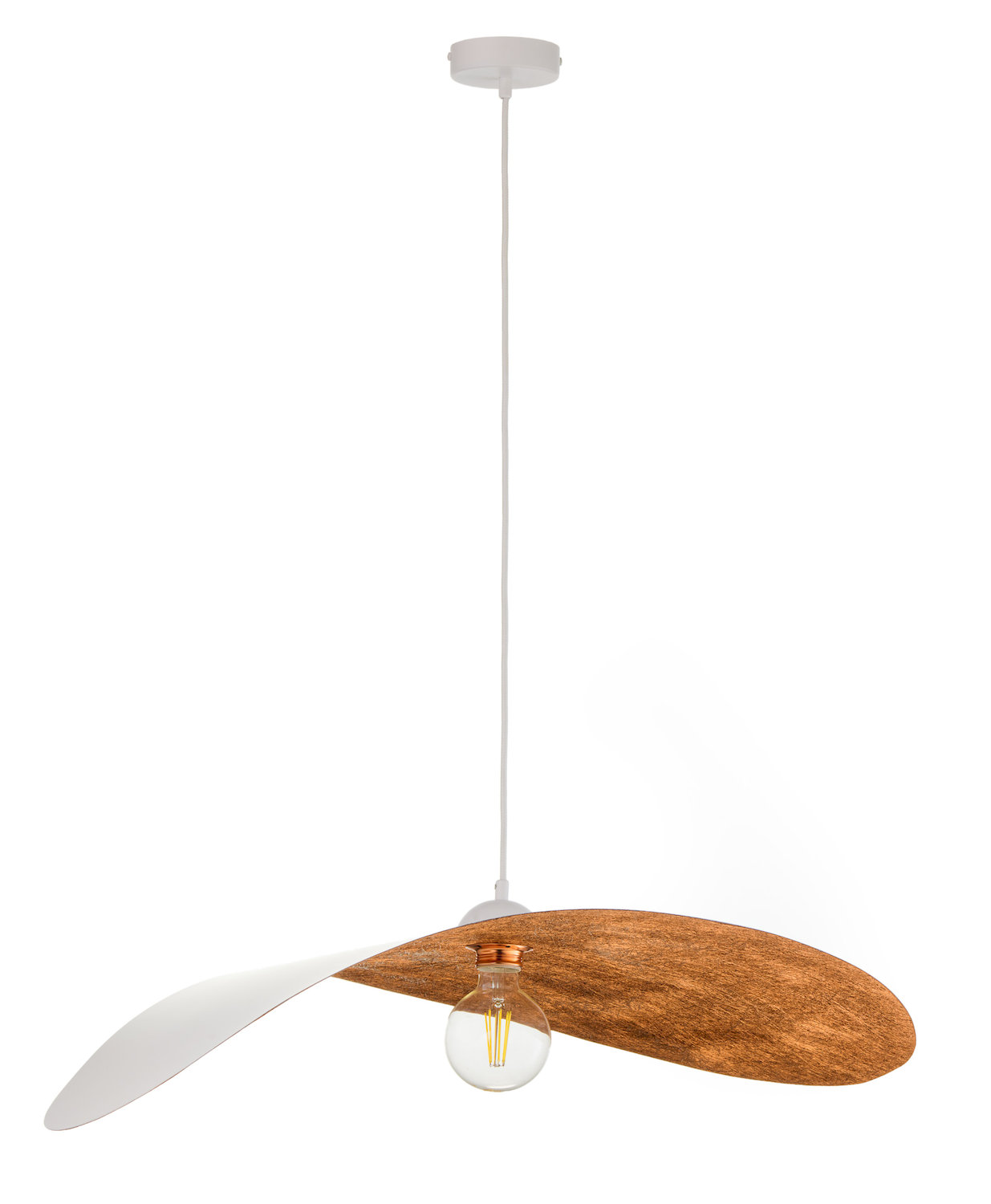Lampa wisząca LEAF biały miedziany Lampa wisząca LEAF biały miedziany