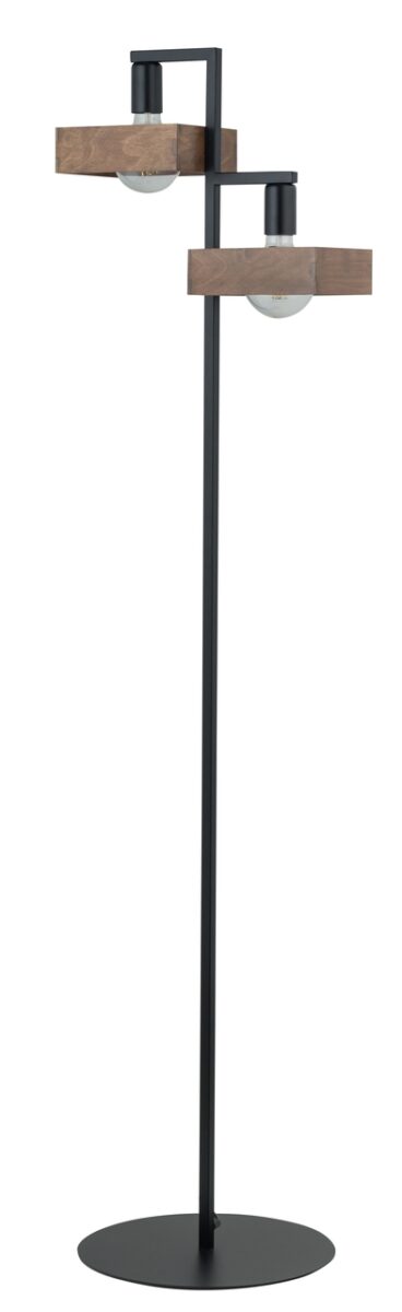 Lampa podłogowa ROBIN 2 czarno-brązowa