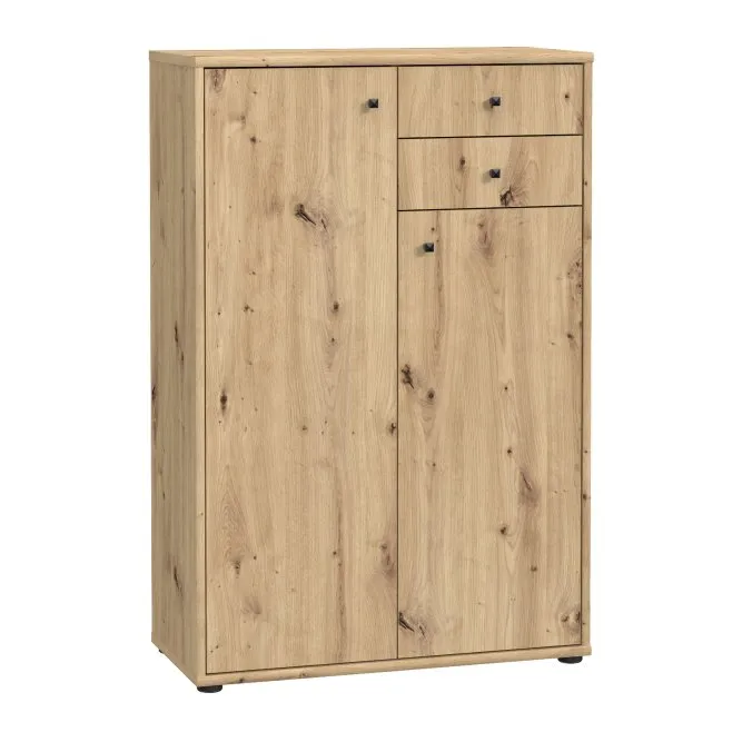 Komoda 2-drzwiowa z 2 szufladami ARCHBOX SZ74 W111 Dąb Artisan