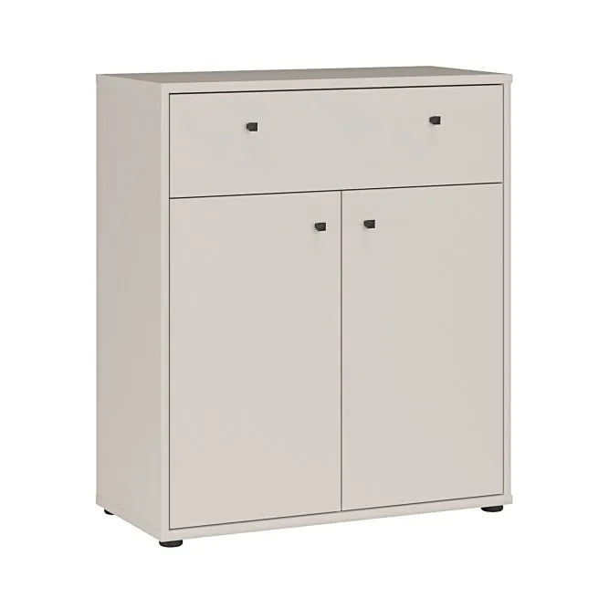 Komoda 2-drzwiowa z szufladą ARCHBOX SZ74 W85 Piaskowy