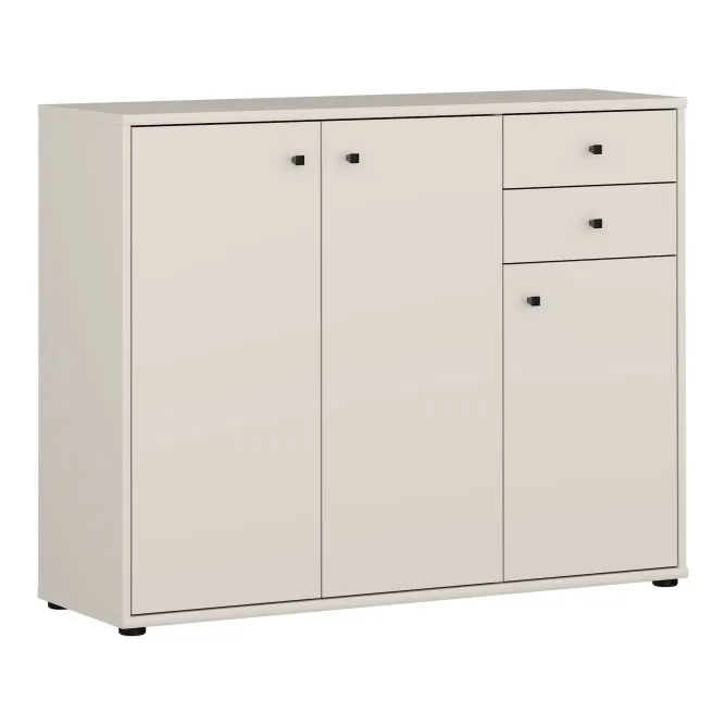 Komoda 3-drzwiowa z 2 szufladami ARCHBOX SZ108 W85 Piaskowy