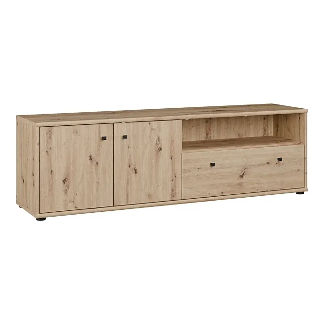 Szafka RTV 2-drzwiowa z szufladą ARCHBOX L/P SZ144 Piaskowy