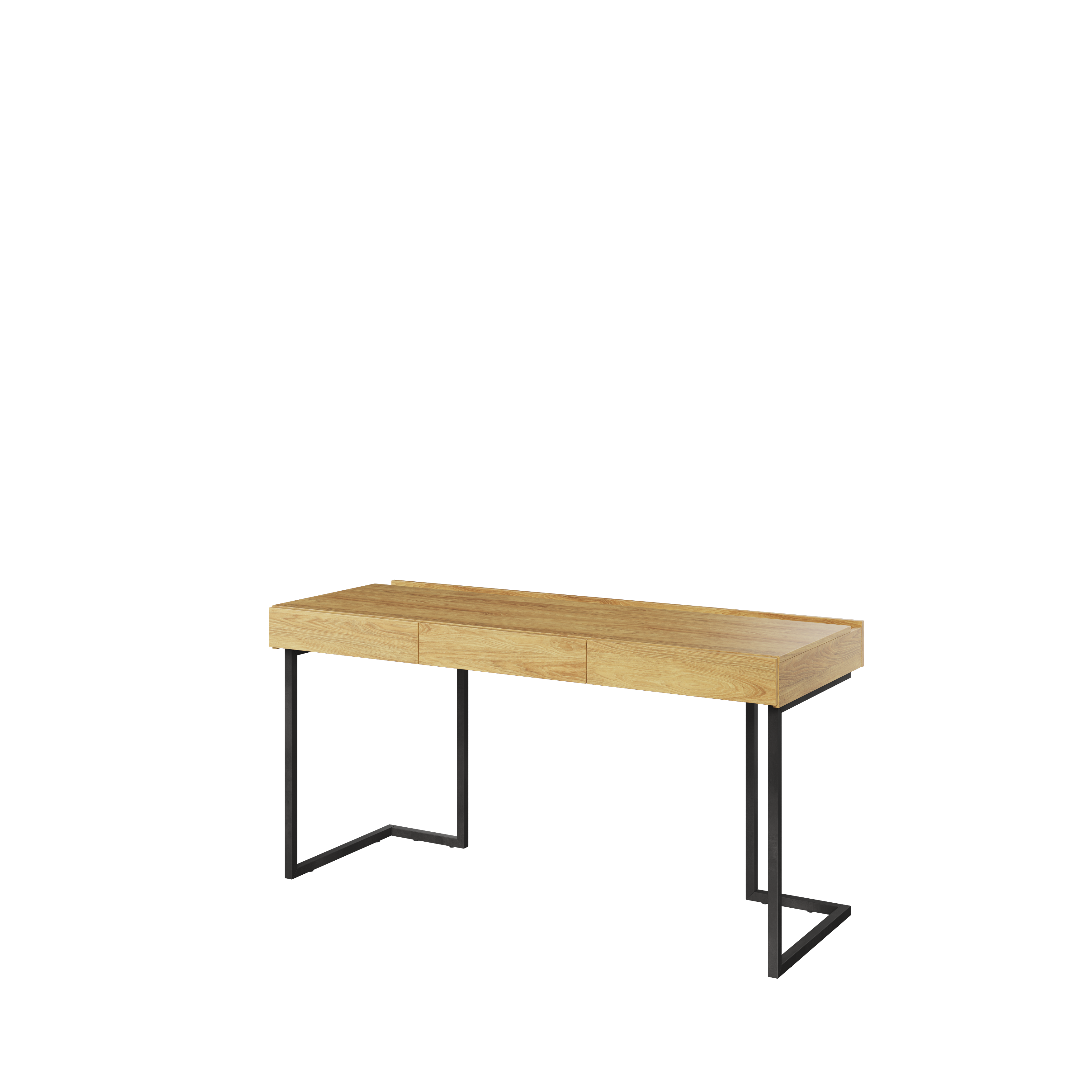 Biurko wolnostojące Teen Flex TF-04+TF-15 150cm hikora naturalna/surowa stal