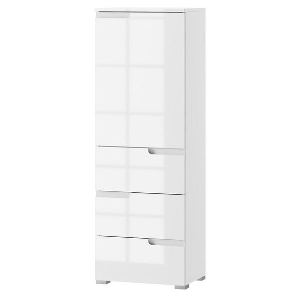 Szafka SELENE 11 1-drzwiowa z szufladami biały połysk 145x50x35cm