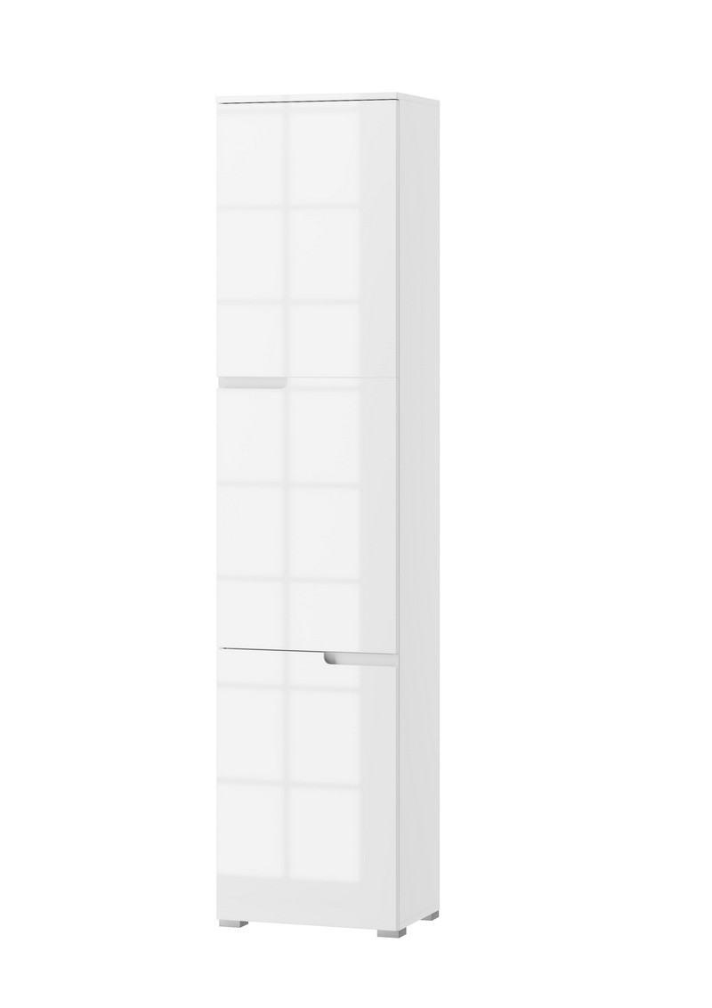 Szafka SELENE 13 jednodrzwiowa biały połysk 216x50x35cm