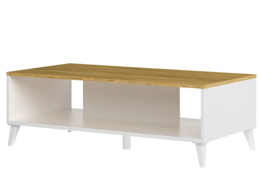 Stolik okolicznościowy BARRIS 41 z półką biały orzech 120x60x40cm Stolik okolicznościowy BARRIS 41 z półką biały orzech 120x60x40cm
