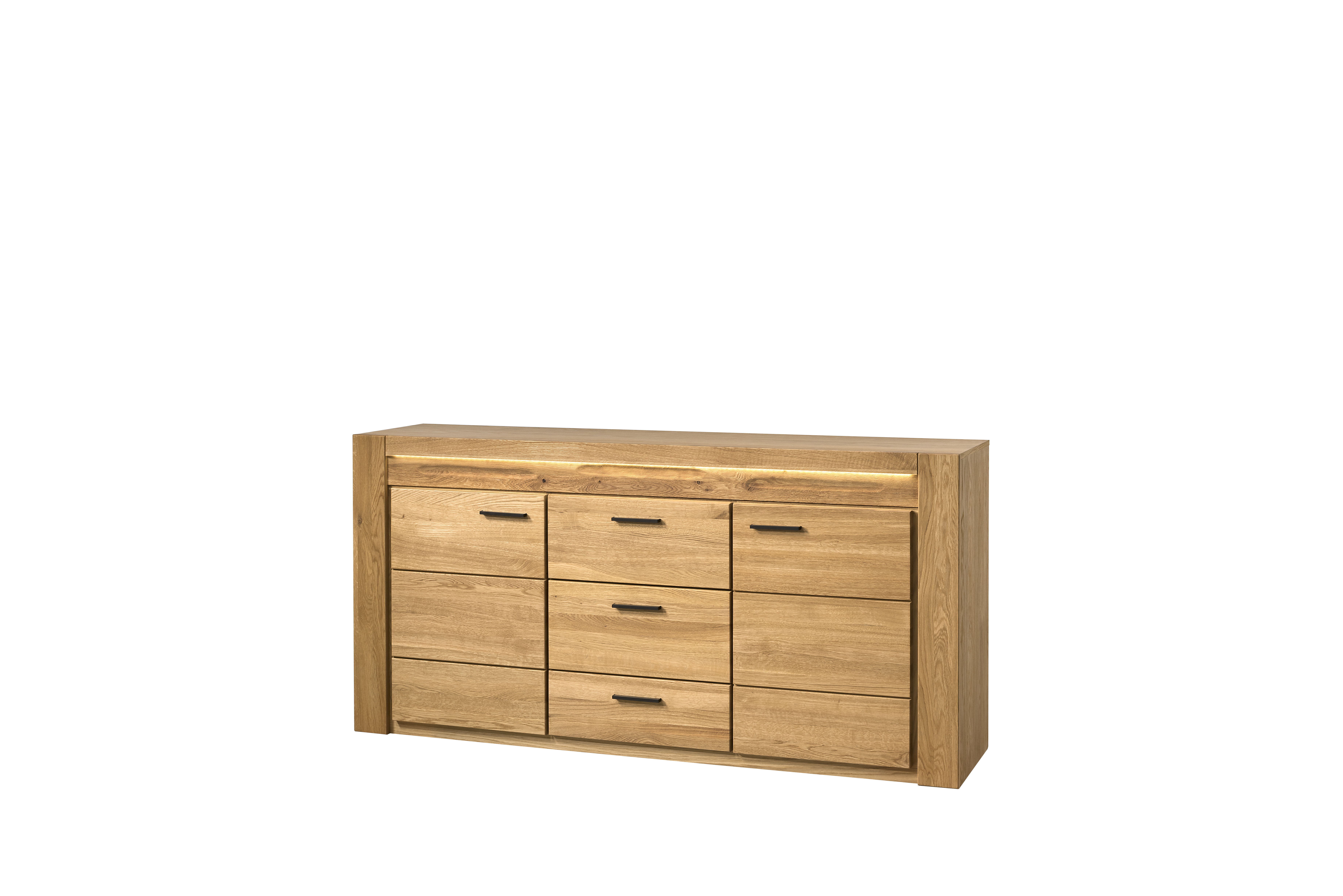 Komoda 2-drzwiowa z 3 szufladami VELVET NATURA 47 dąb naturalny 181x88x42cm