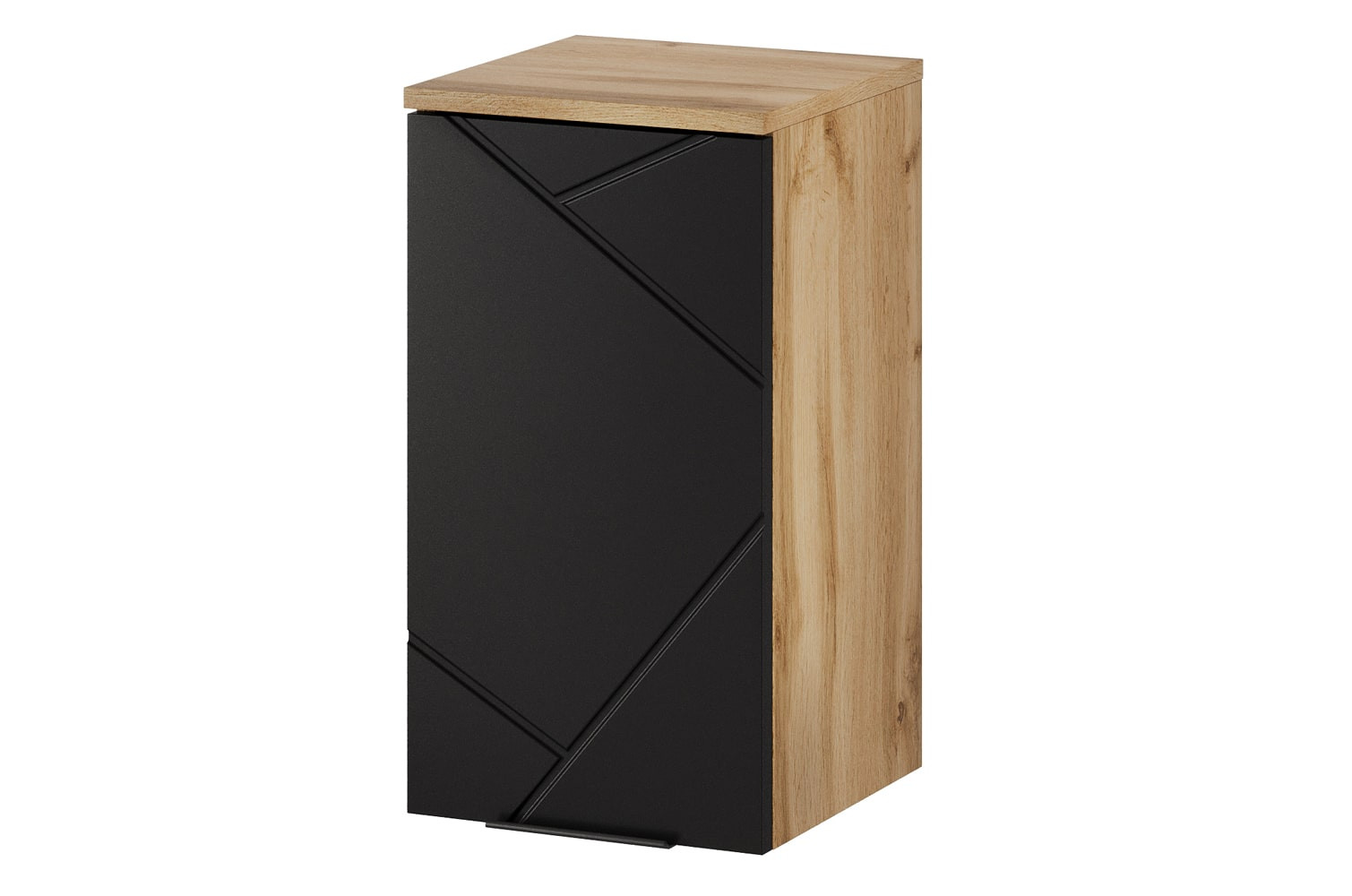 Szafka łazienkowa wisząca MAZI L/P 55x30 dąb Wotan/czarny mat