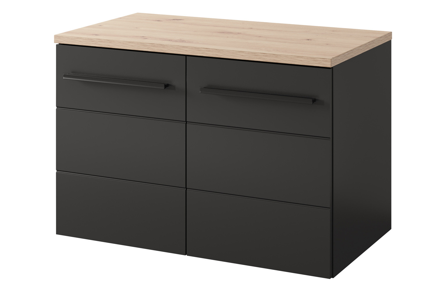 Szafka pod umywalkę SWING wisząca 57x60 czarny mat