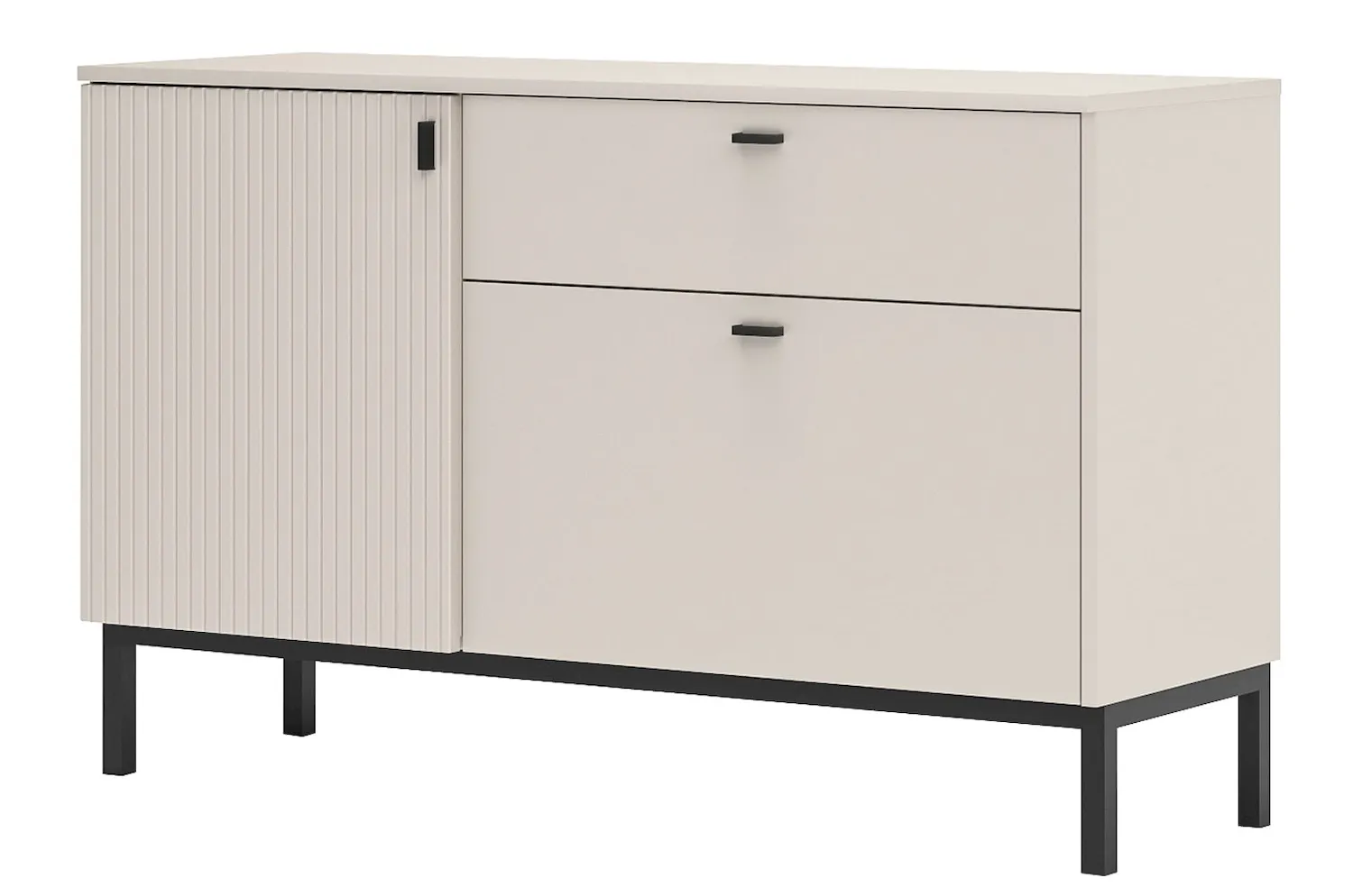 Komoda 2-drzwiowa z 1 szufladą KORFU 117 cm kaszmir