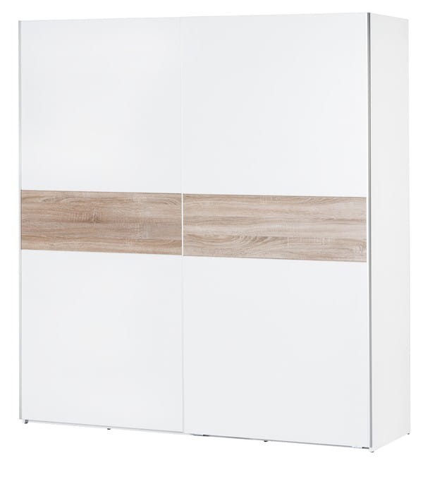 Szafa WENECJA 1 rozsuwana 2-drzwiowa biała dąb sonoma 202x183x60cm Szafa WENECJA 1 rozsuwana 2-drzwiowa biała dąb sonoma 202x183x60cm