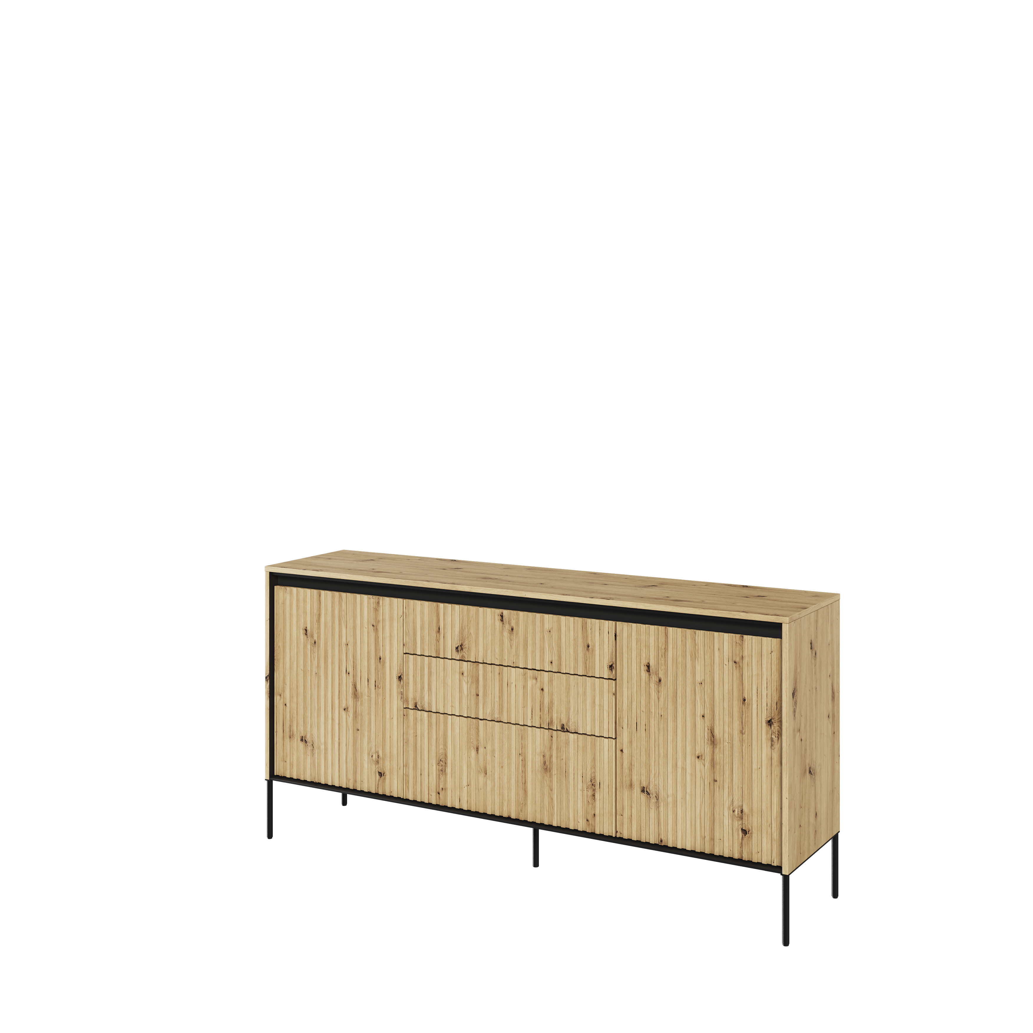 Komoda z oświetleniem TREND TR-01 2D3S dąb artisan/czarny Komoda z oświetleniem TREND TR-01 2D3S dąb artisan/czarny