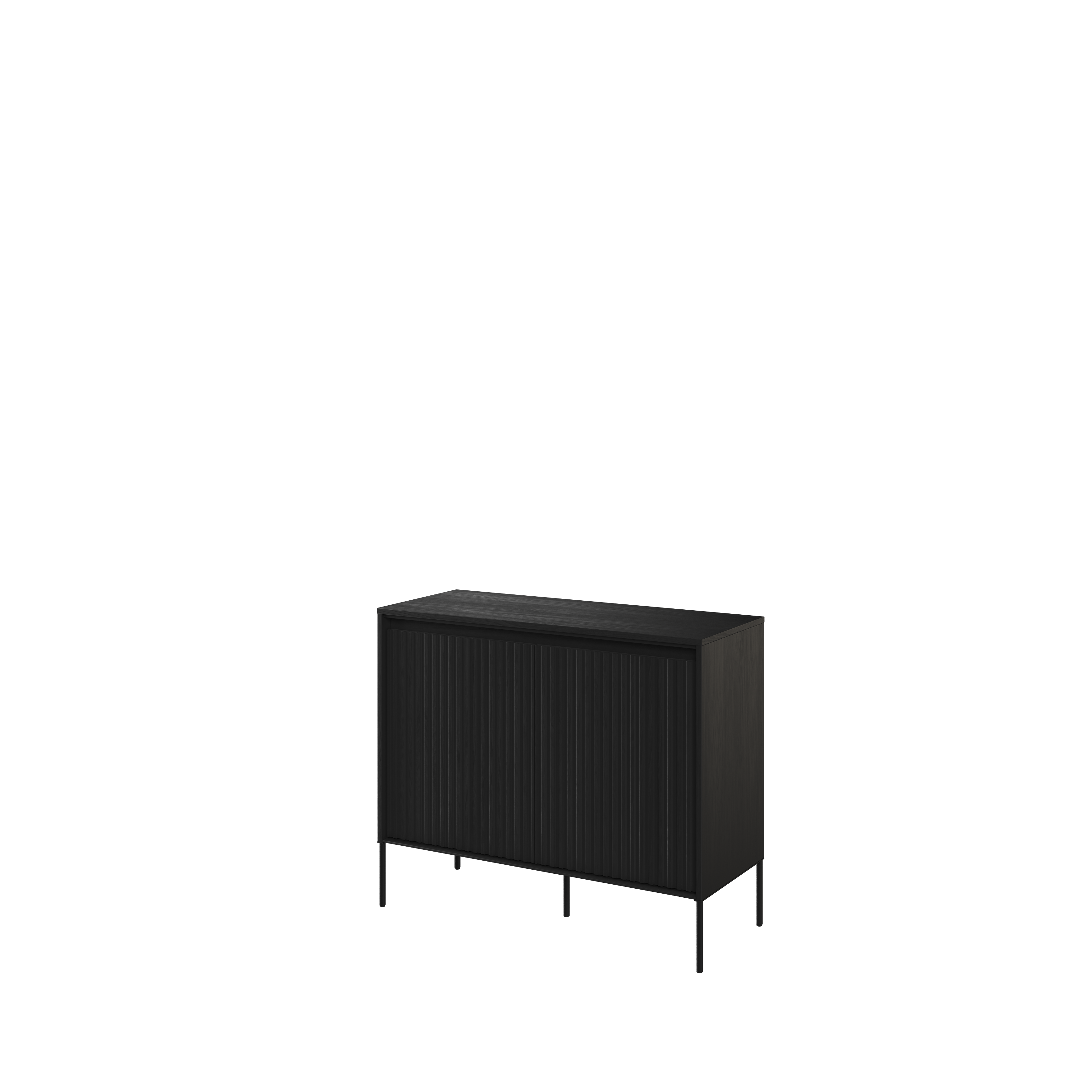 Komoda z oświetleniem TREND TR-02 2D czarna Komoda z oświetleniem TREND TR-02 2D czarna