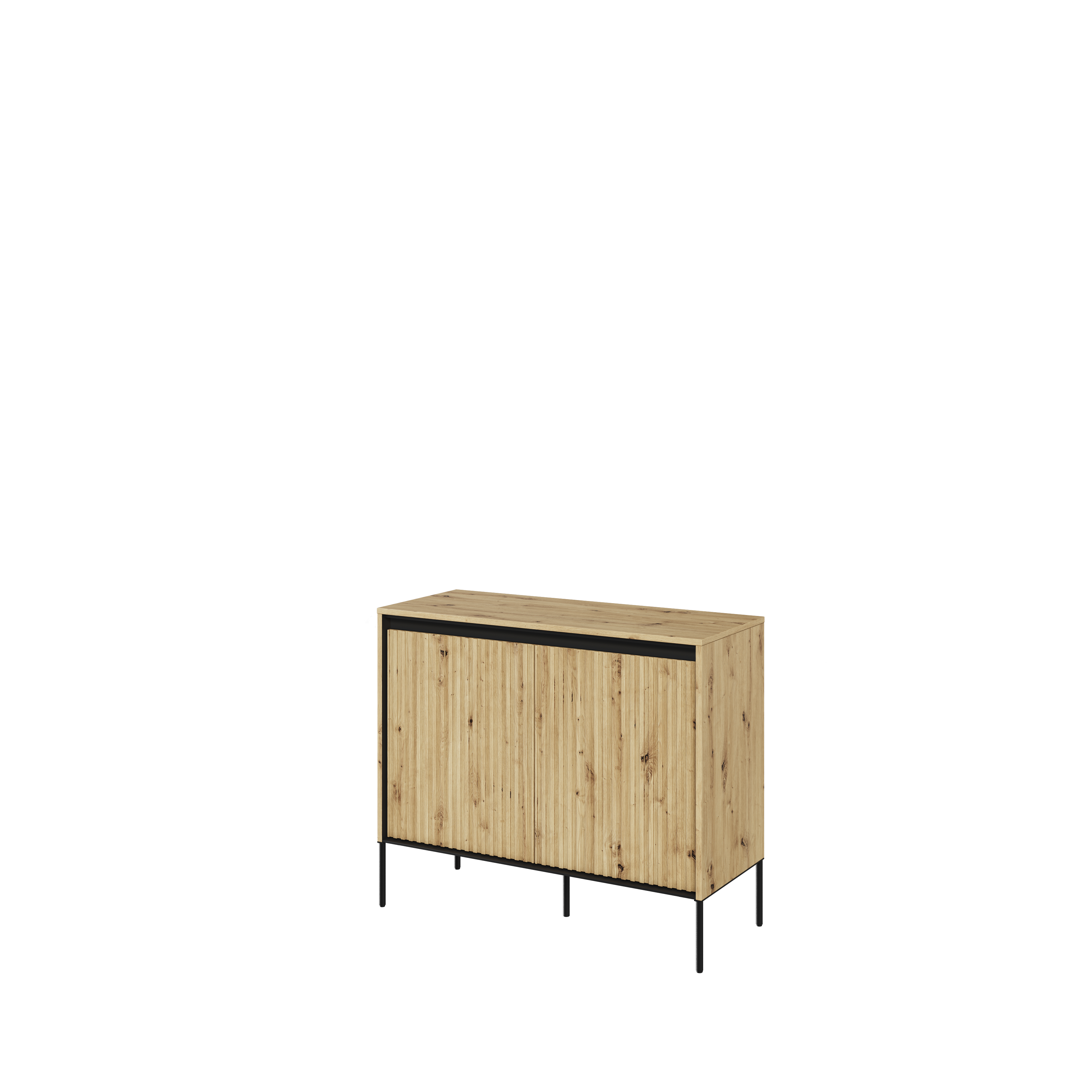 Komoda z oświetleniem TREND TR-02 2D dąb artisan/czarny Komoda z oświetleniem TREND TR-02 2D dąb artisan/czarny