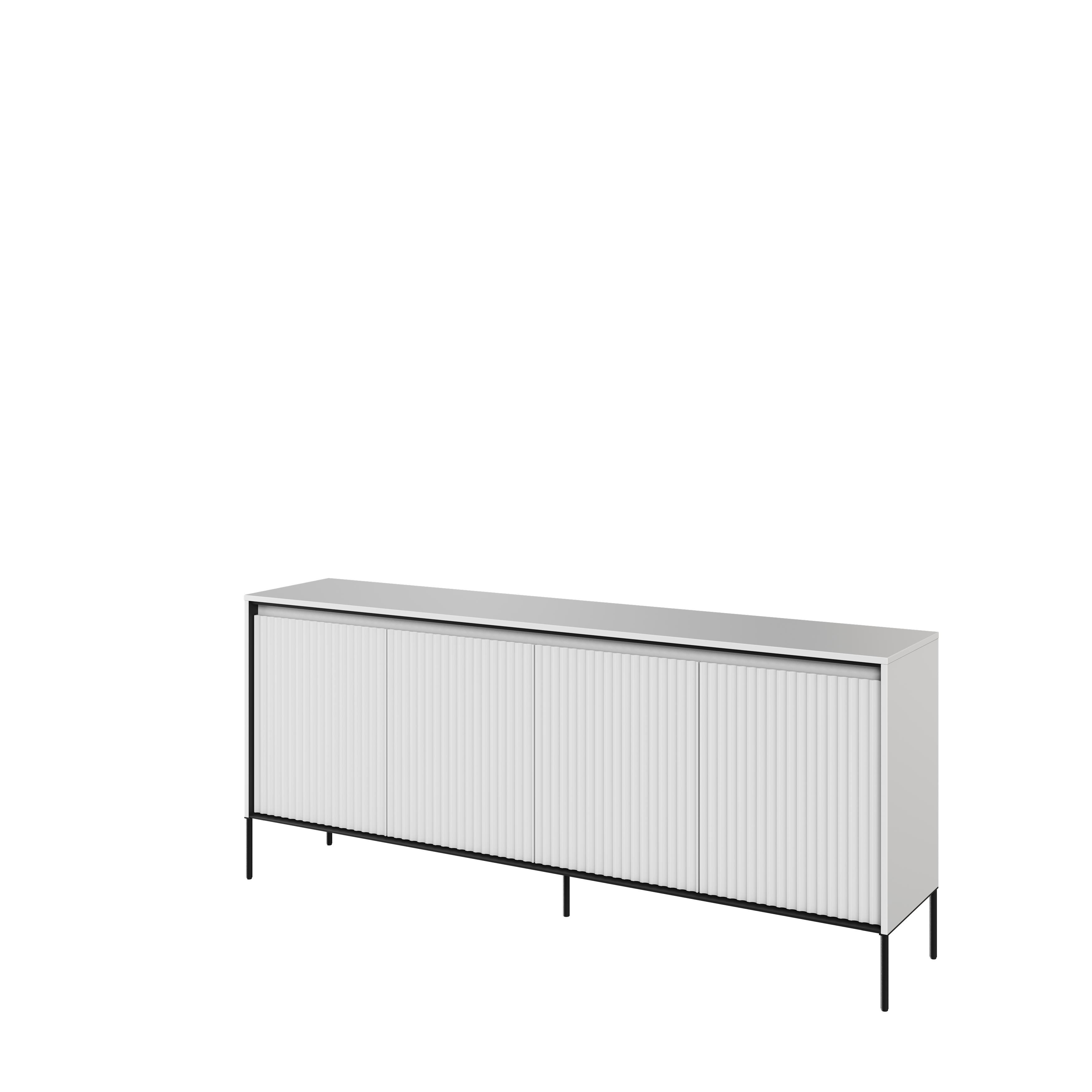 Komoda z oświetleniem TREND TR-04 4D - biały/czarny