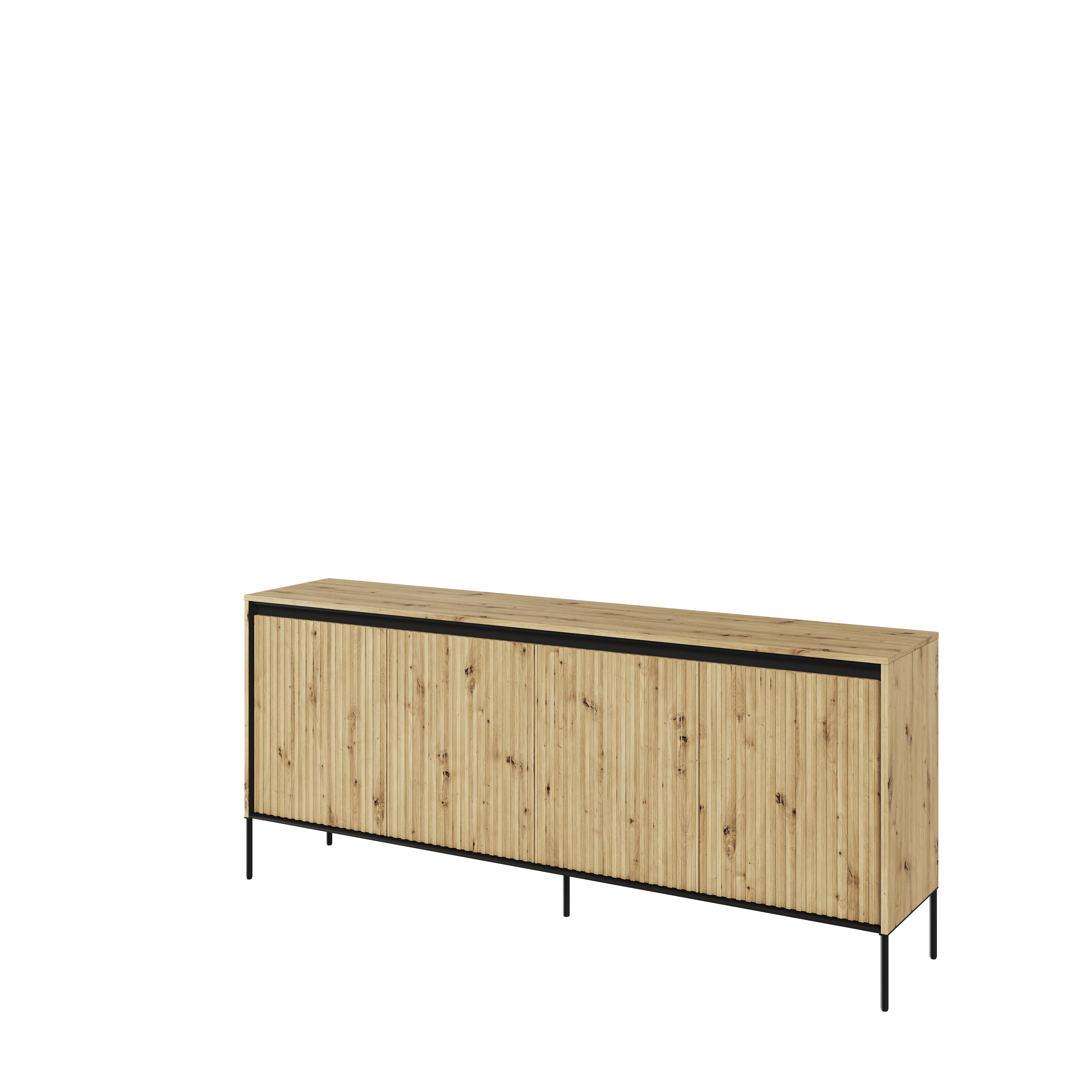 Komoda z oświetleniem TREND TR-04 4D 193cm dąb artisan/czarny Komoda z oświetleniem TREND TR-04 4D 193cm dąb artisan/czarny