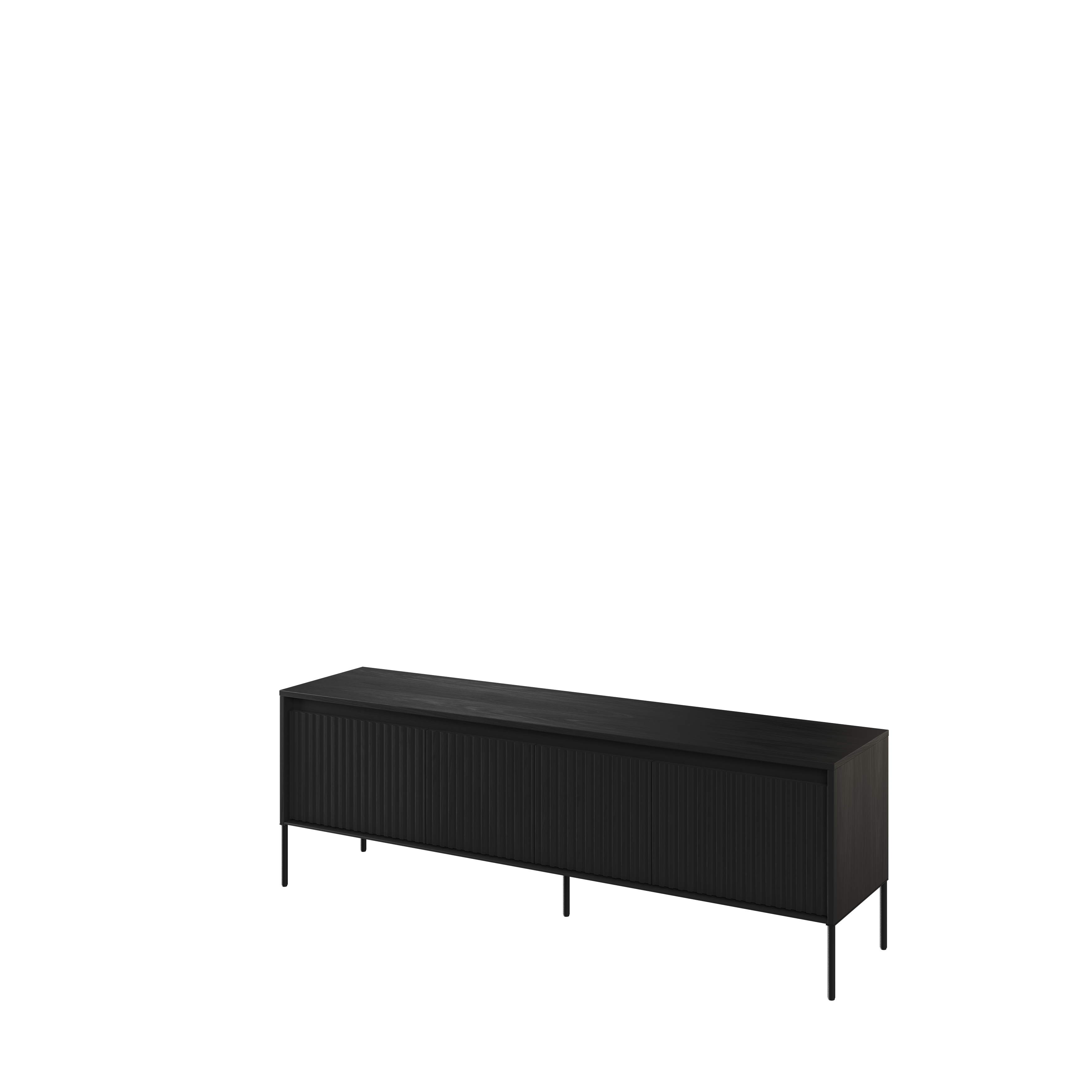 Szafka RTV z oświetleniem TREND TR-05 4D 167cm czarna