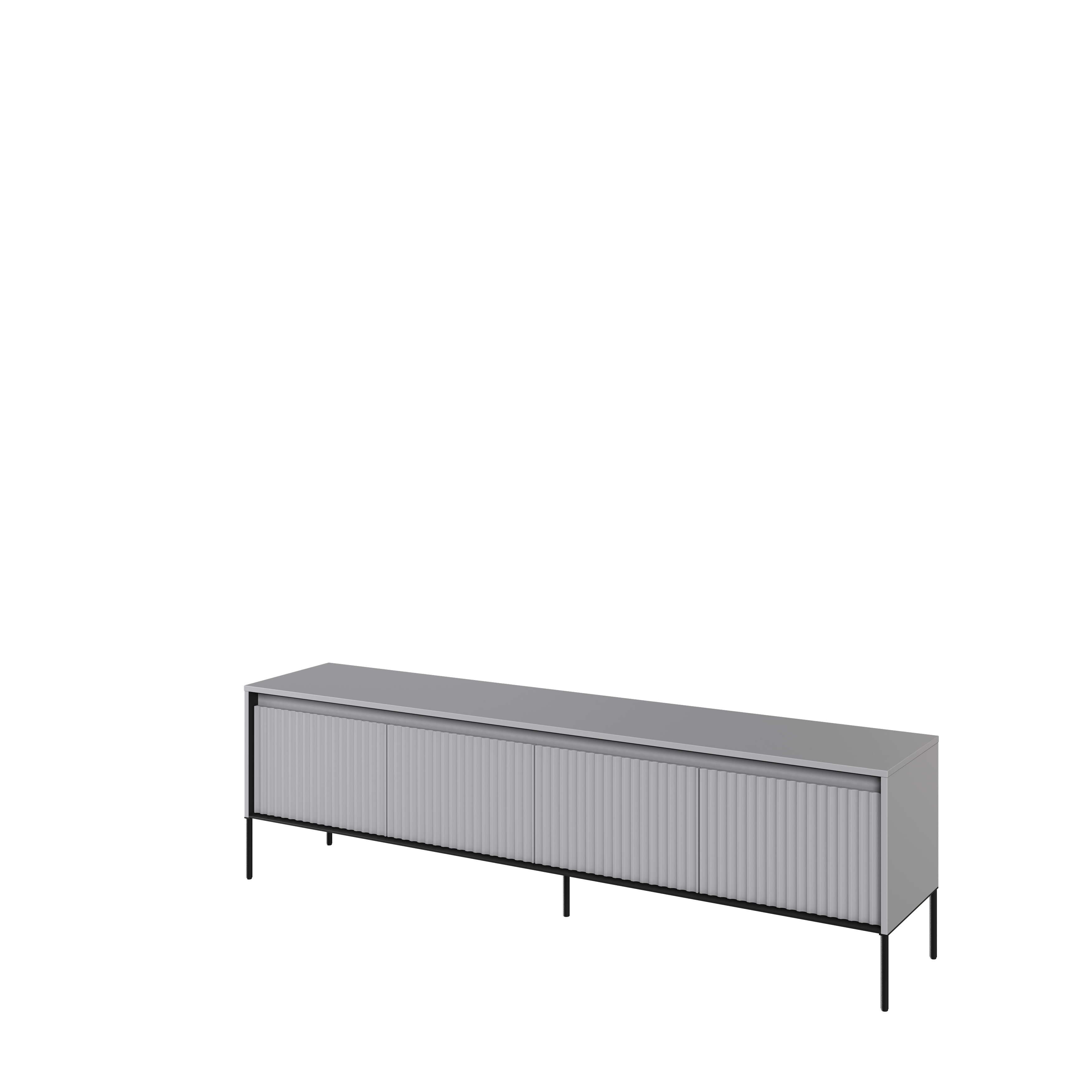 Szafka RTV z oświetleniem TREND TR-06 4D 192cm szary/czarny