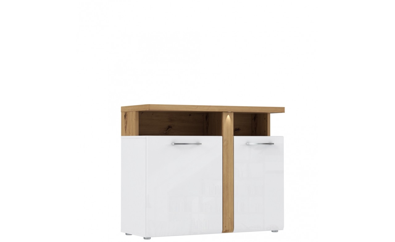 Komoda 2-drzwiowa TULUZA 103 cm biały dąb artisan
