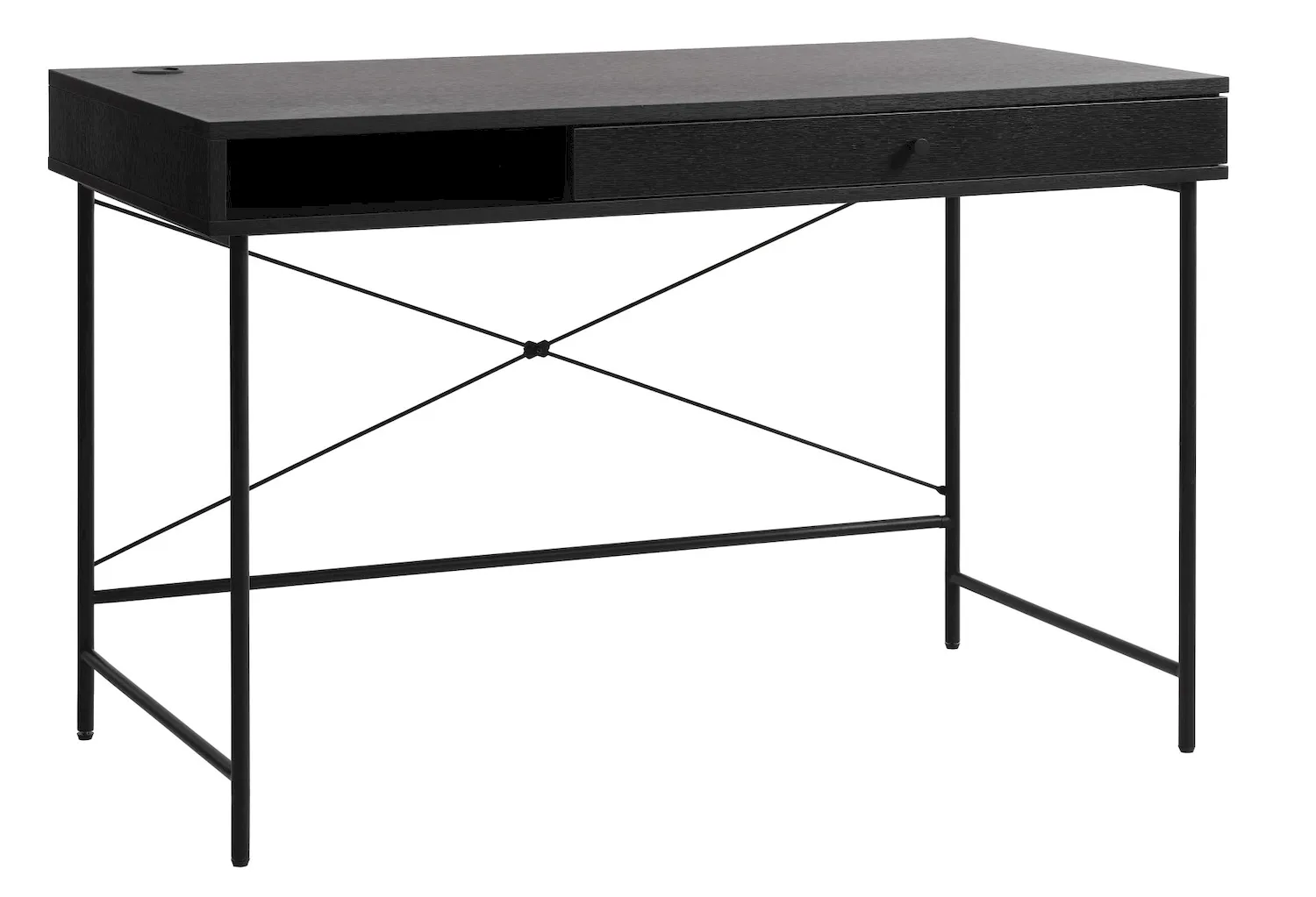 Biurko z szufladą PENSACOLA 60x120 cm czarne