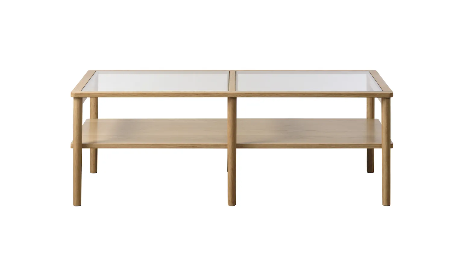 Stolik kawowy ELBA 60x120 cm transparentny naturalny Stolik kawowy ELBA 60x120 cm transparentny naturalny