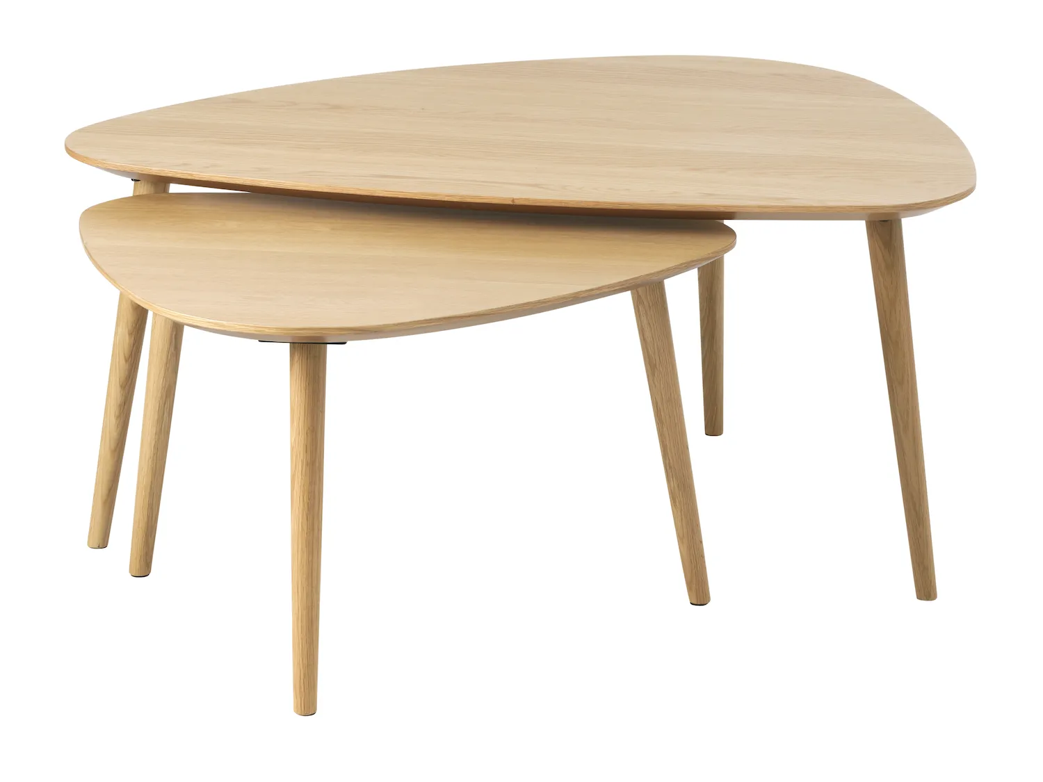 Zestaw stolików kawowych ADDA 2szt. (41x70cm - 45x100cm) - dąb naturalny